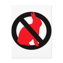 No Rabbits Allowed Post Card