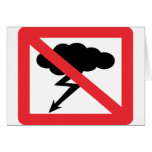 no rain - no thunderstorm greeting card