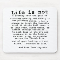 No Regrets - Dirt Bike Motocross Mousepad