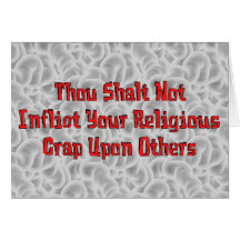 No Religious Crap Card