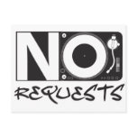 No Requests - DJ DJing Disc Jockey Music Post Cards