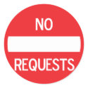 NO REQUESTS Sticker #2