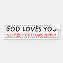 No Restrictions Bumper Stickers