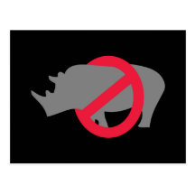 No Rhinos - Rino Buster Postcard