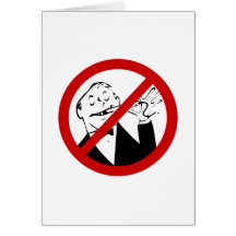 no-rich-jerks greeting card