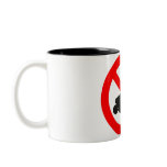 NO ROLLER SKATING ROAD SIGN mugs