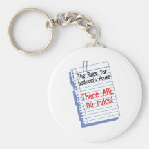 No Rules at GodMom's House Keychains