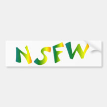 No Safe For Work (NSFW cool breeze) Bumper Sticker