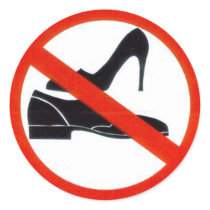 No shoes onboard. sticker