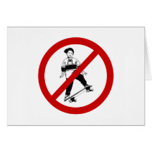 no-skateboarders greeting cards