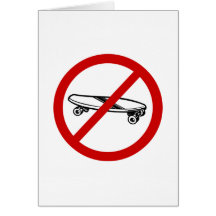 no-skateboarding card
