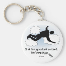 No Skydiving Keychain