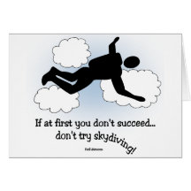 No skydiving notecards