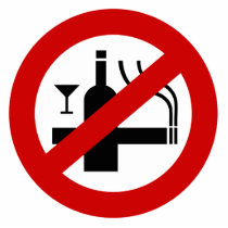 NO Smoking Alcohol ⚠ Thai Sign ⚠