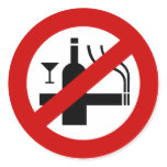 NO Smoking Alcohol ⚠ Thai Sign ⚠ stickers