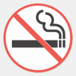 No smoking round stickers