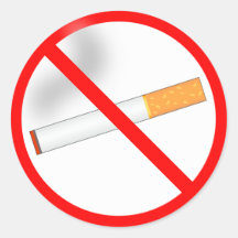 No Smoking Round Stickers