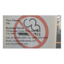 No Smoking Sign inside train Business Card Templates