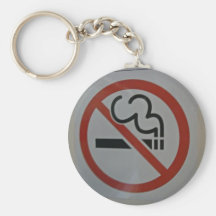 No Smoking Sign inside train Key Chain