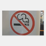 No Smoking Sign inside train Rectangular Sticker