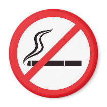 No smoking sign refrigerator magnets
