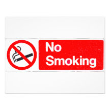 No Smoking Sign Personalized Announcement