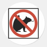 No Smoking Squirrels Allowed Highway Sign Round Sticker