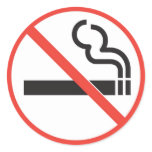 No smoking round stickers