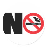 NO_SMOKING ROUND STICKER