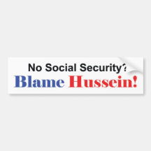 No Social Security Bumper Sticker