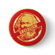 No Socialism Pinback Button