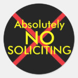 No Soliciting Door Sticker