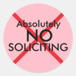 No Soliciting Door Sticker
