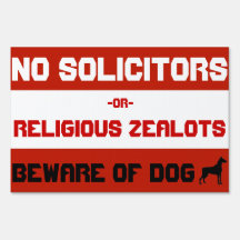 NO Solicitors Yard Sign