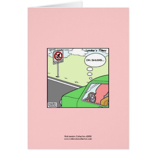 No Squid Zone Hilarious Cartoon Greeting Card