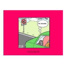 No Squid Zone Hilarious Cartoon Postcard
