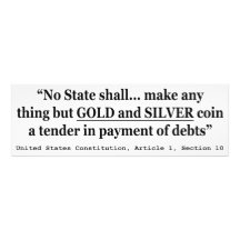 No State Shall Make Any Thing But Gold And Silver Photographic Print