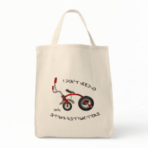 No Stinkin Instructions Grocery Tote Bag