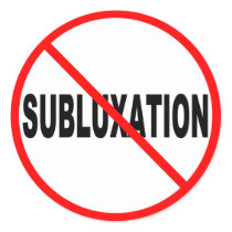 No Subluxation Stickers