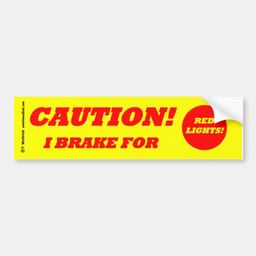 No Tailgating Bumper Sticker