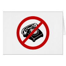 no-telemarketers greeting card
