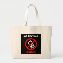 No Texting Zone Canvas Bags