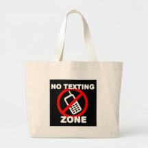 No Texting Zone Tote Bags