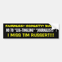 NO TO "LEG-TINGLING" "JOURNALISTS"! BUMPER STICKERS