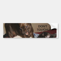 NO TOUCH BUMPER STICKER