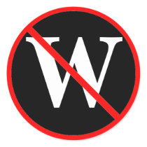 No W Sticker