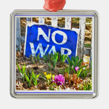 NO WAR  xmas Christmas Ornaments