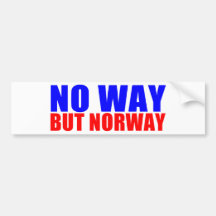 NO WAY BUT NORWAY BUMPER STICKER