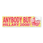 No Way  Hellary Anybody But Hillary Bumper Sticker