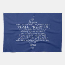 No Weapon Star of David Blue Hand Towels